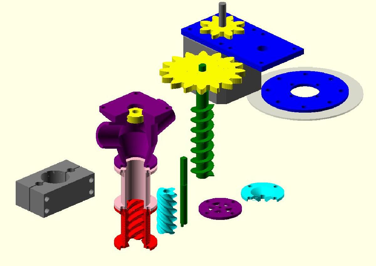 Extrusora de Pellets com Parafuso de Arquerque + Parafusos Moineau Versao 1.2