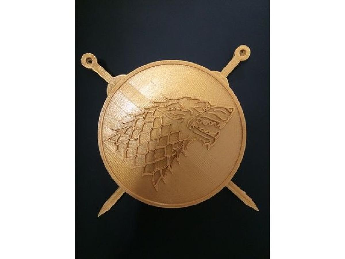Descanso de copo da Casa Stark de Game of Thrones com espadas