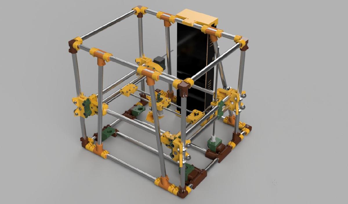 Versao de tubo de 20mm OD do impressora 3D Piper 2 (design CoreXY baseado em tubos de conduite EMT)