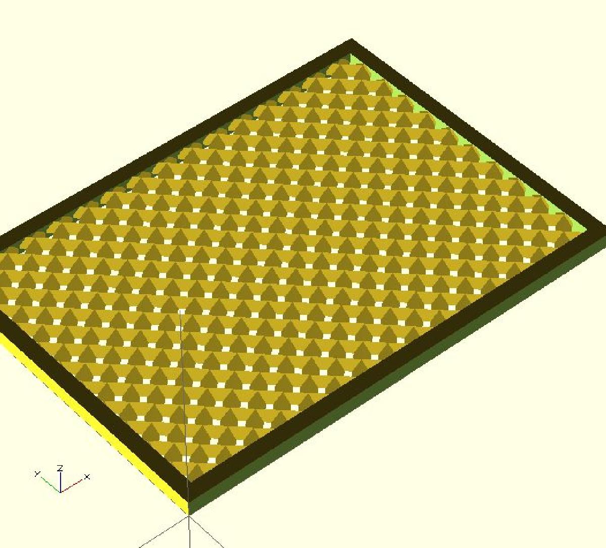 Painel com trelica embutida
