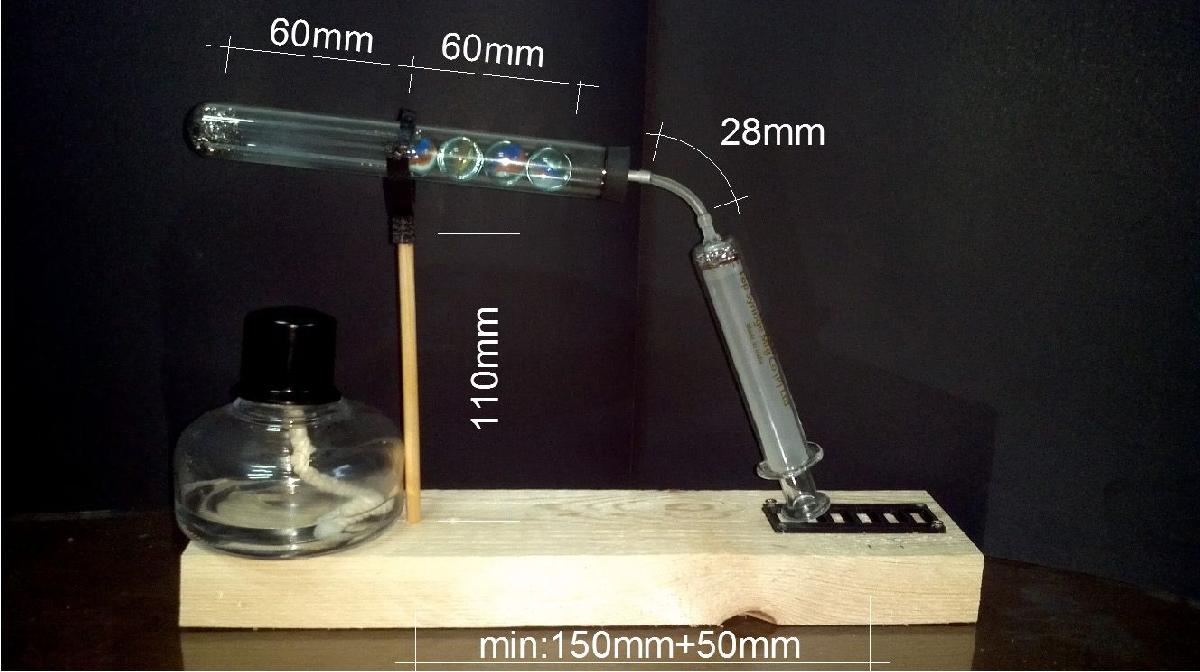 Motor Stirling de tubo de ensaio