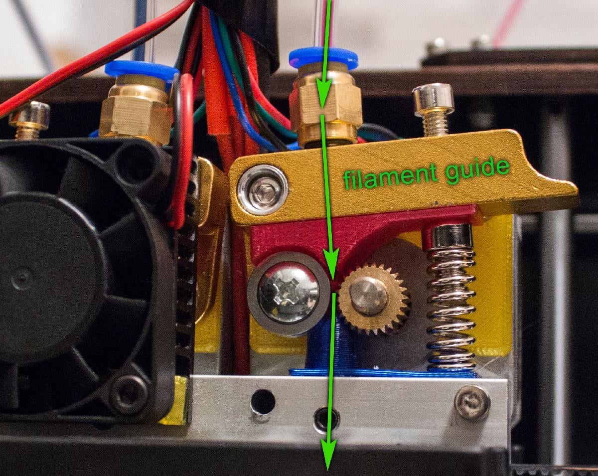 Guia de filamento para bracos de aluminio com mola MK8 para CTC Replicator Flashforge Dual (atualizacao: para flex)
