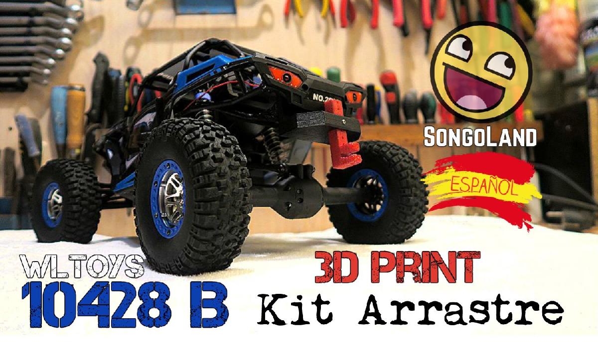 Kit de Reboque   Kit Arraste para WLtoys 10428 B (e outros) caminhao RC Crawler