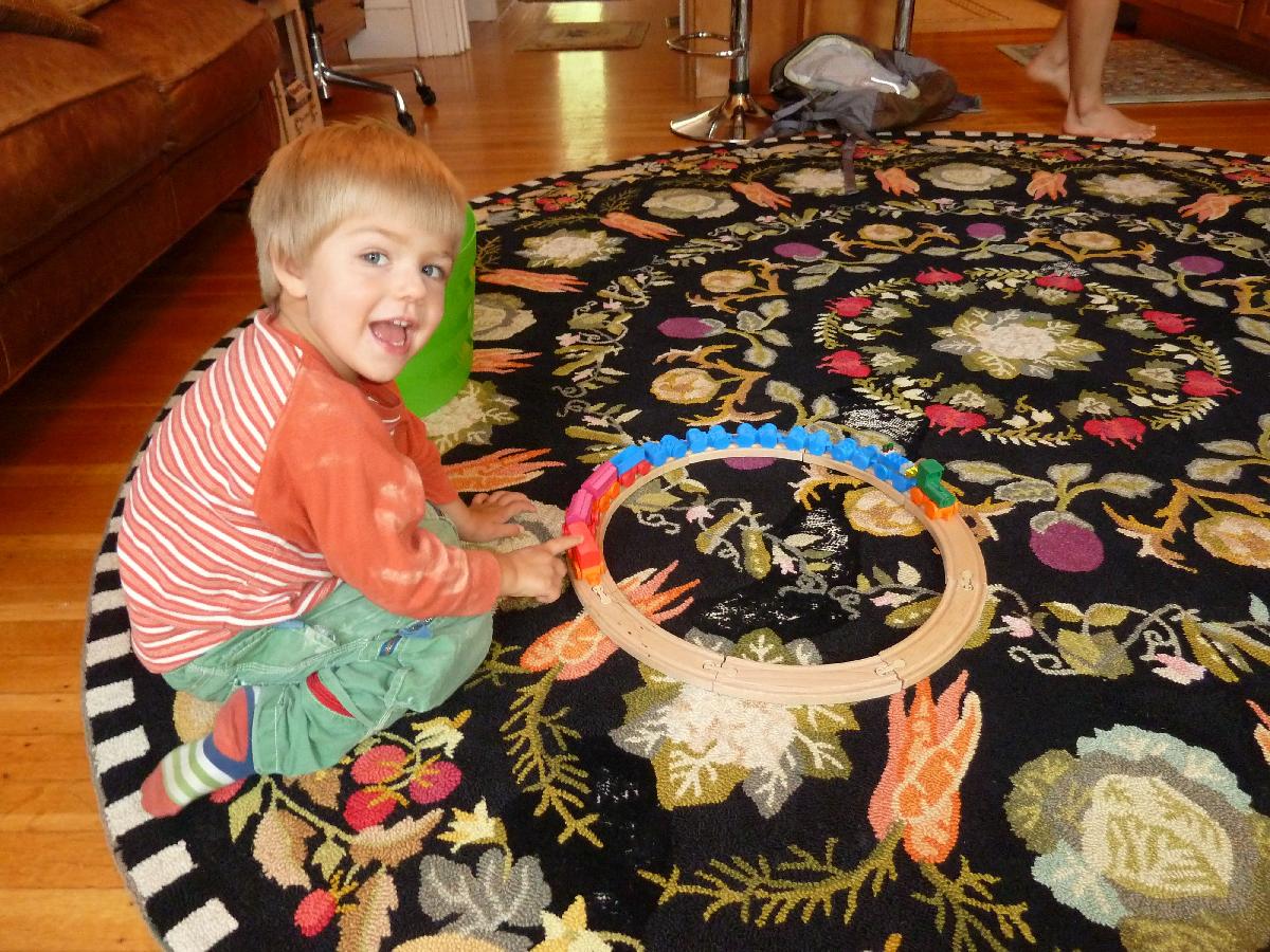 Trem de Brinquedo para Trilhos de Madeira