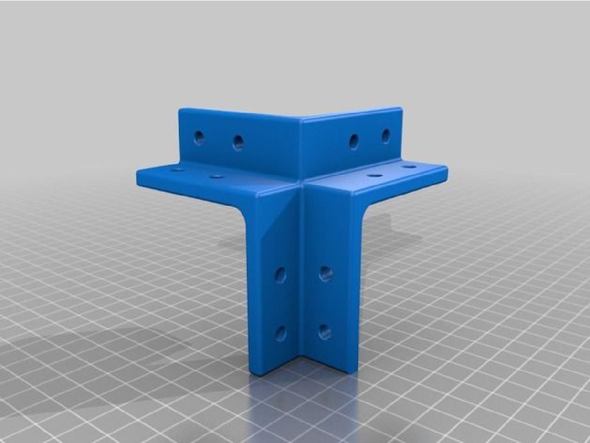 Extrusao de aluminio de canto triplo 20x20 Tank3D