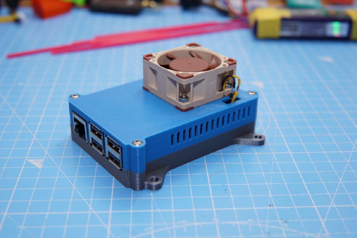 Case para Raspberry Pi 3B com ventilador de 40mm para se ajustar ao dissipador Kintaro