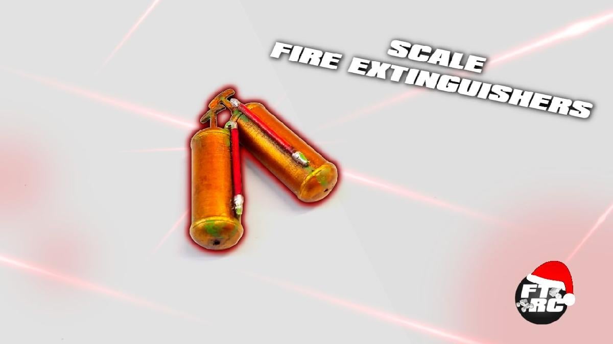 Extintor de incendio vintage em escala (acessorio em escala 1/10)