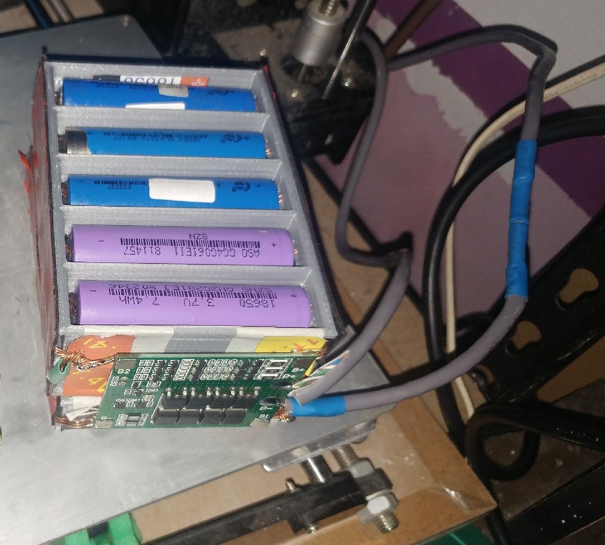 Pacote de Bateria Li Ion 18650 5x1 para a Fonte de Energia de Backup da Minha Impressora 3D