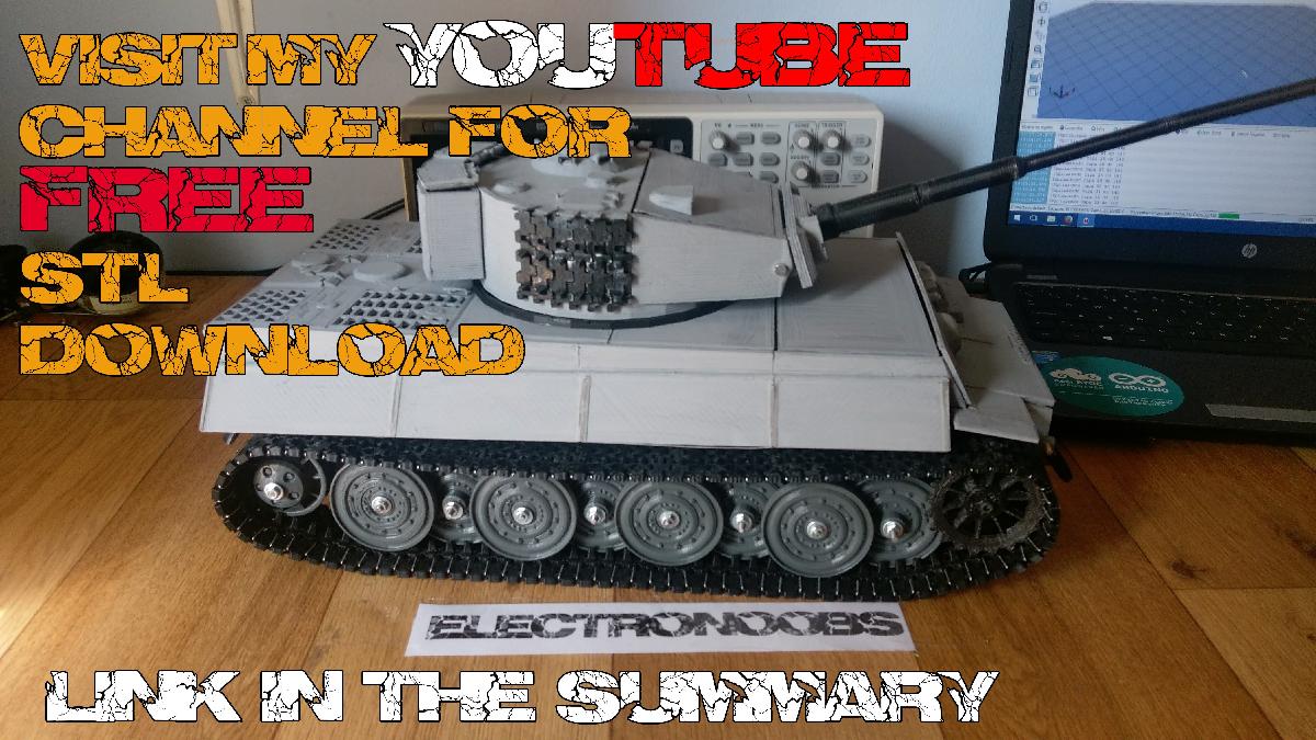 Tanque Tiger 1 impresso em 3D