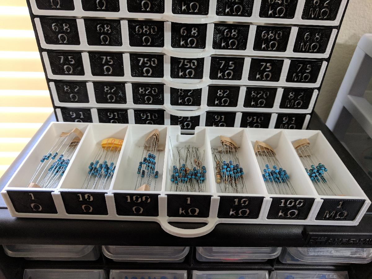 Solucao de Armazenamento de Resistores Serie E24
