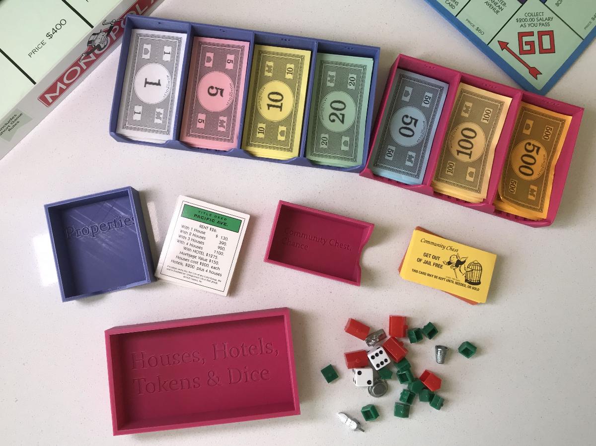 Suporte para dinheiro de monopolio e pecas