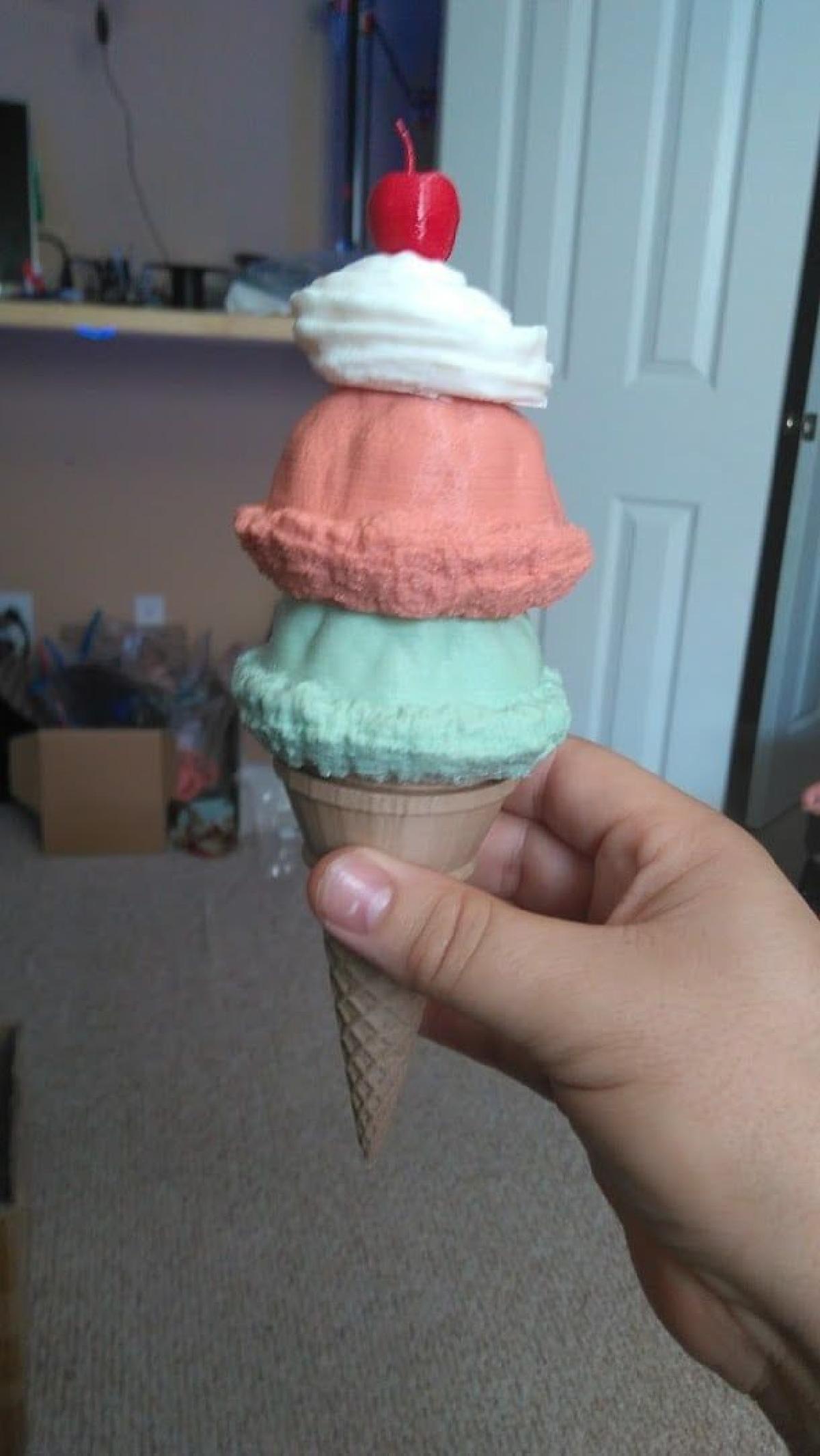 Sorvete em um cone