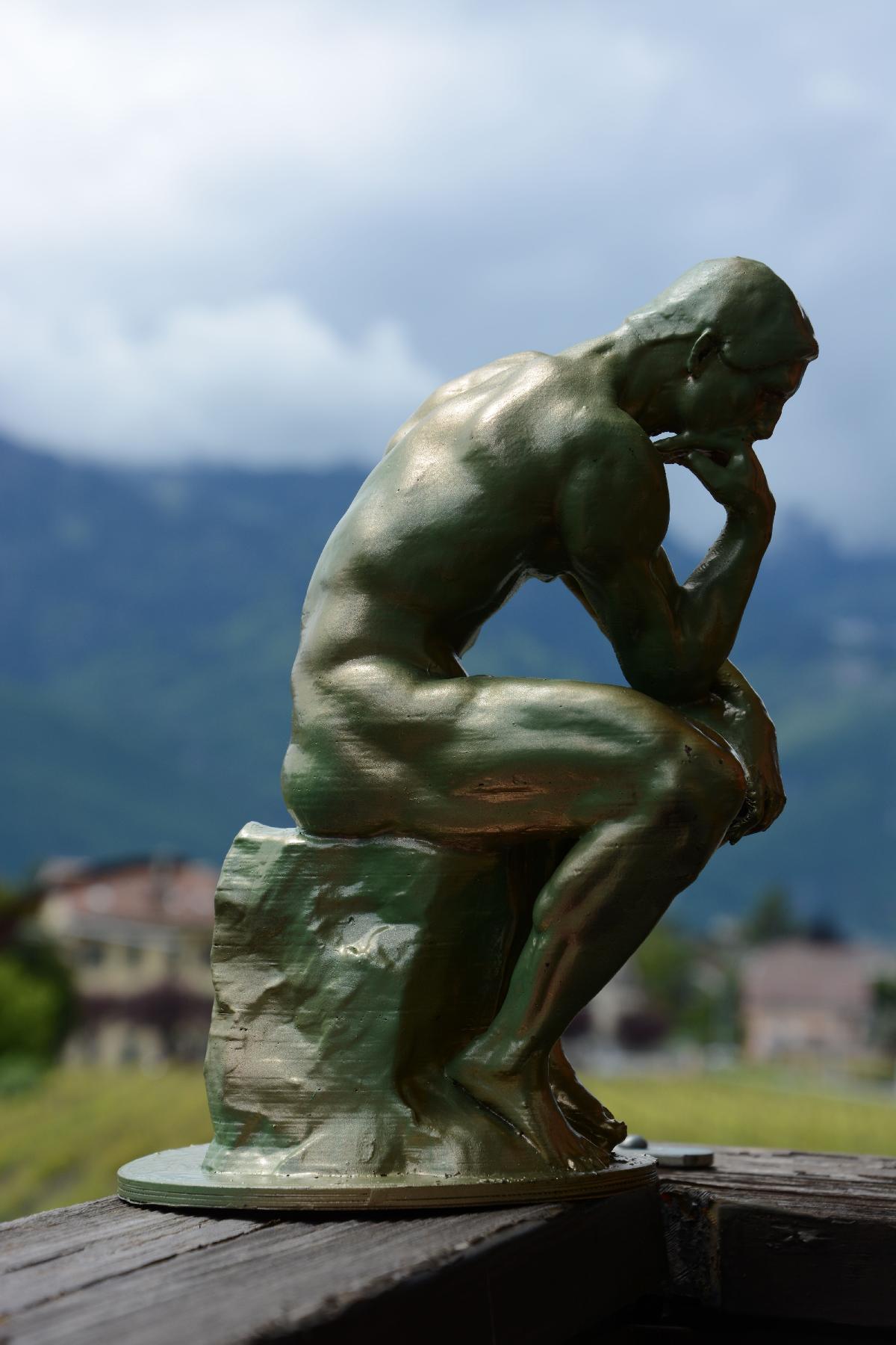 O Pensador de Rodin.