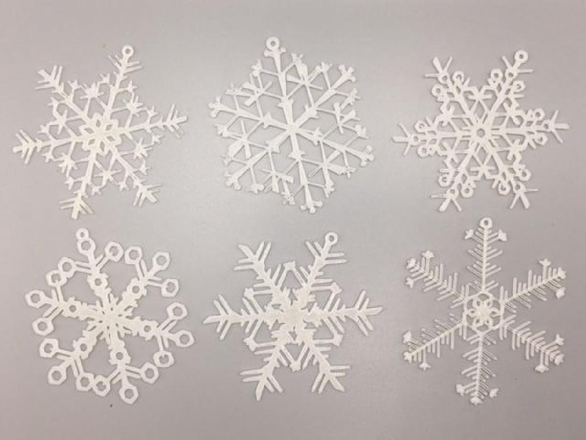 Ornamentos orgânicos de floco de neve