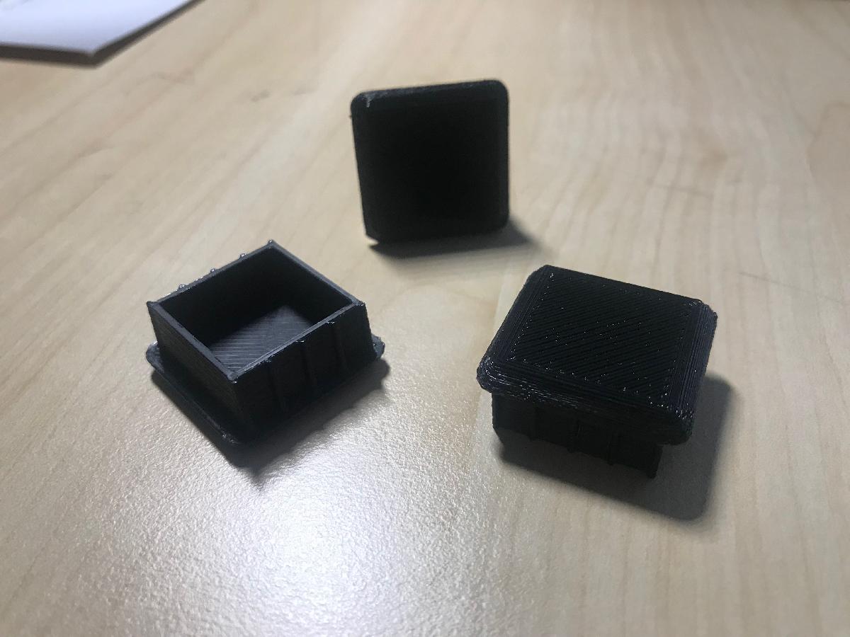 Tampa para tubo metalico quadrado 1x1