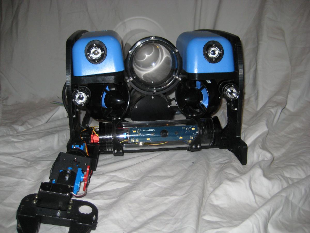 estruturas impressas em 3D para um Blue Robotics Bluerov 2