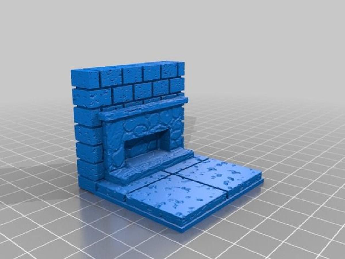 Parede de Pedra Cortada OpenForge 2.0 com Lareira