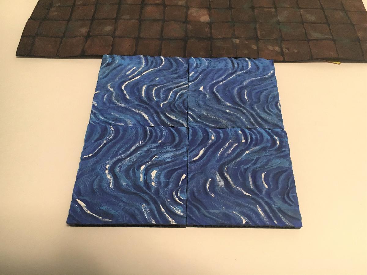 Azulejos de 4x4 polegadas Sea Wave com OPENlock