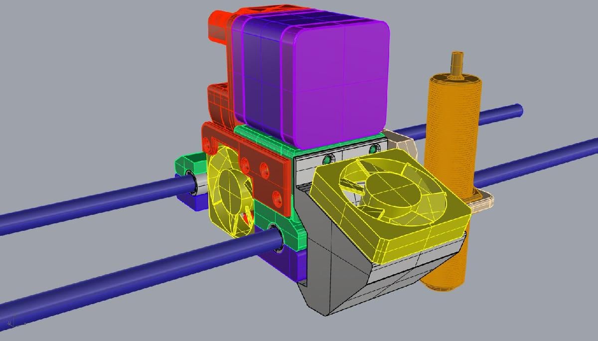 Carro de cabeca J MK8 para Da Vinci
