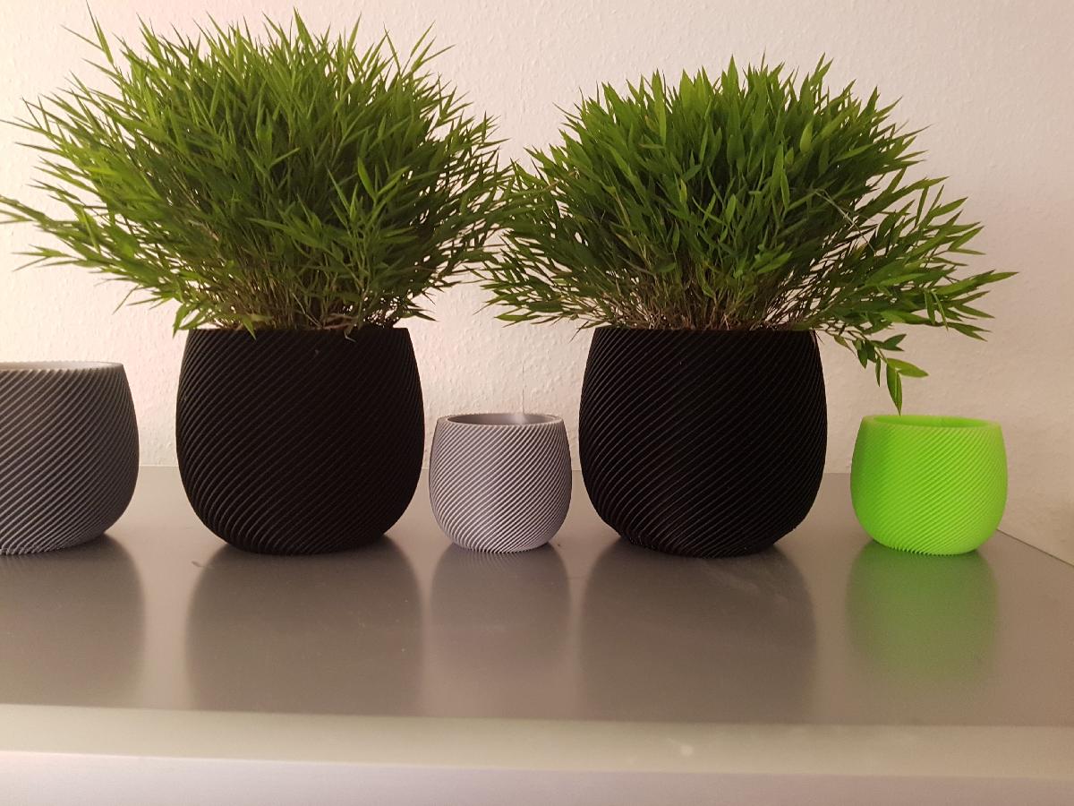 Vaso com aletas