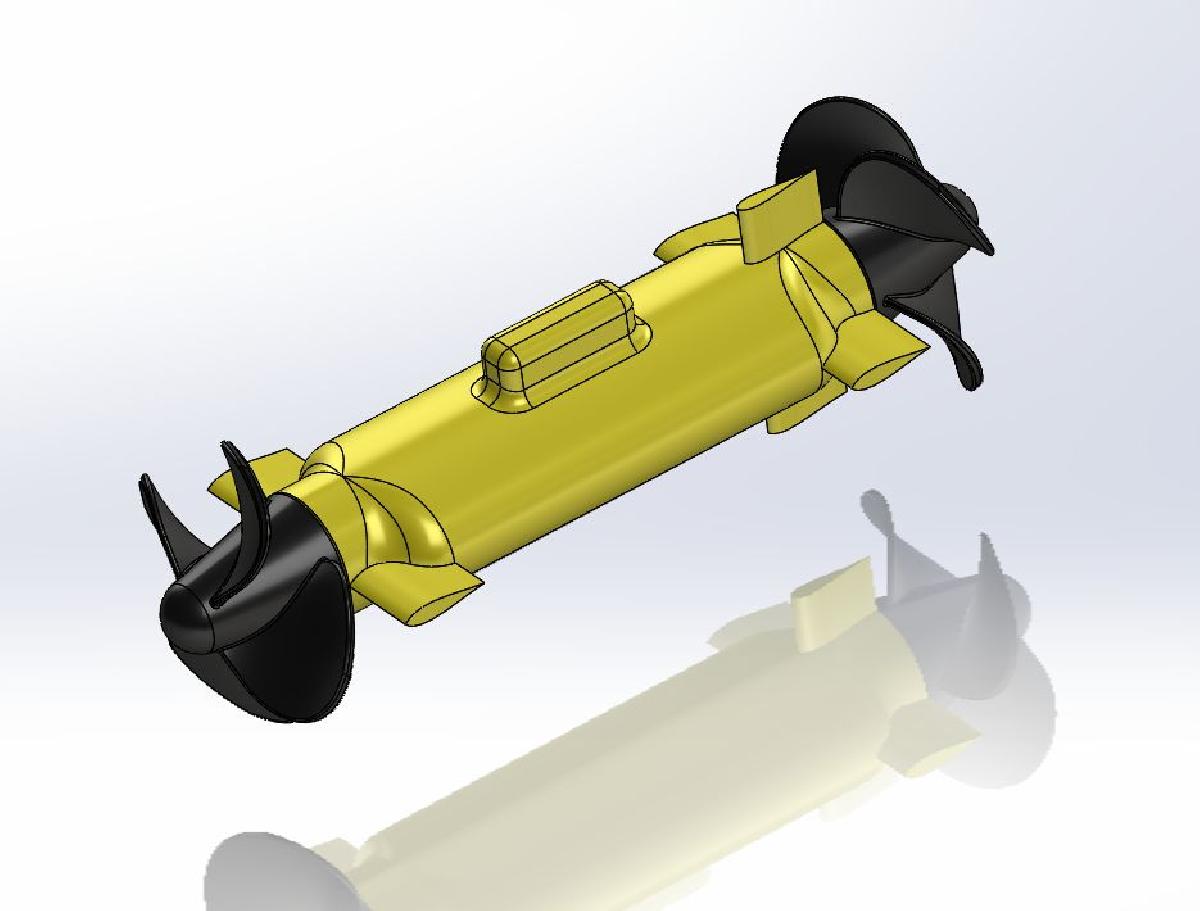 Submarino de banho movido a elastico