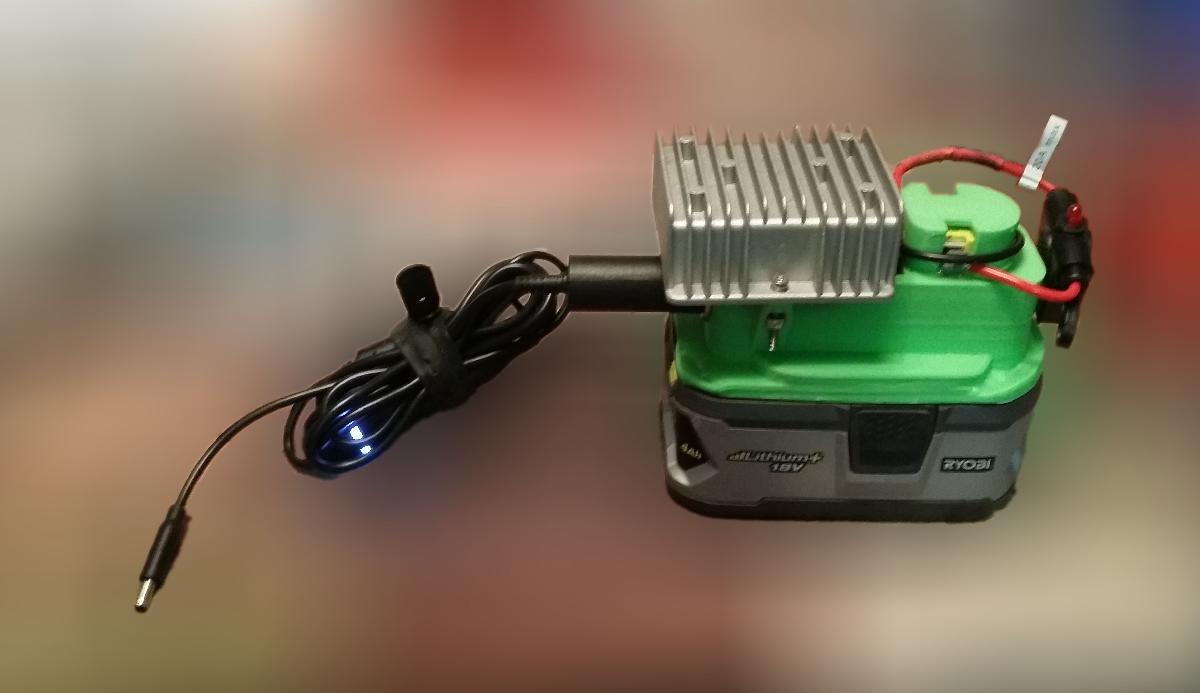 Conversor de bateria Ryobi para DC DC com porta de 12V