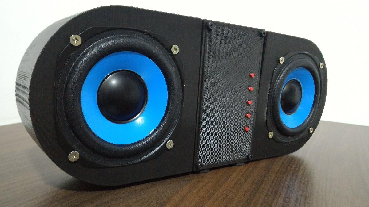 caixa de som Bluetooth rotativa 180 graus