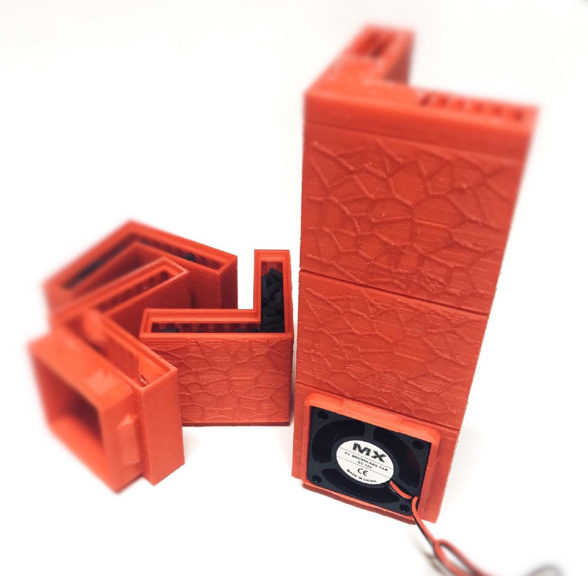 Tucker   Filtro de Ar de Carbono de 40mm com Cartuchos Empilhaveis