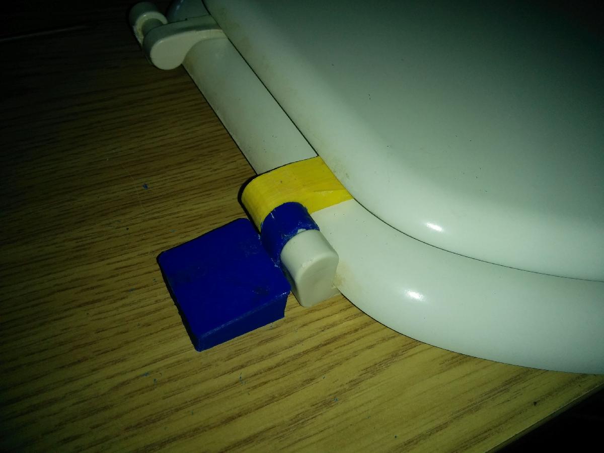 Haste de substituicao do assento do vaso sanitario