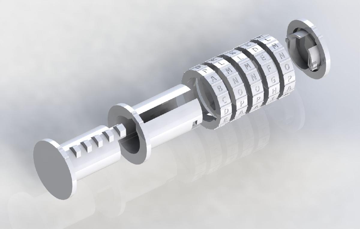 Kryptex como recipiente programavel no glue do codigo Da Vinci recipiente de geocaching