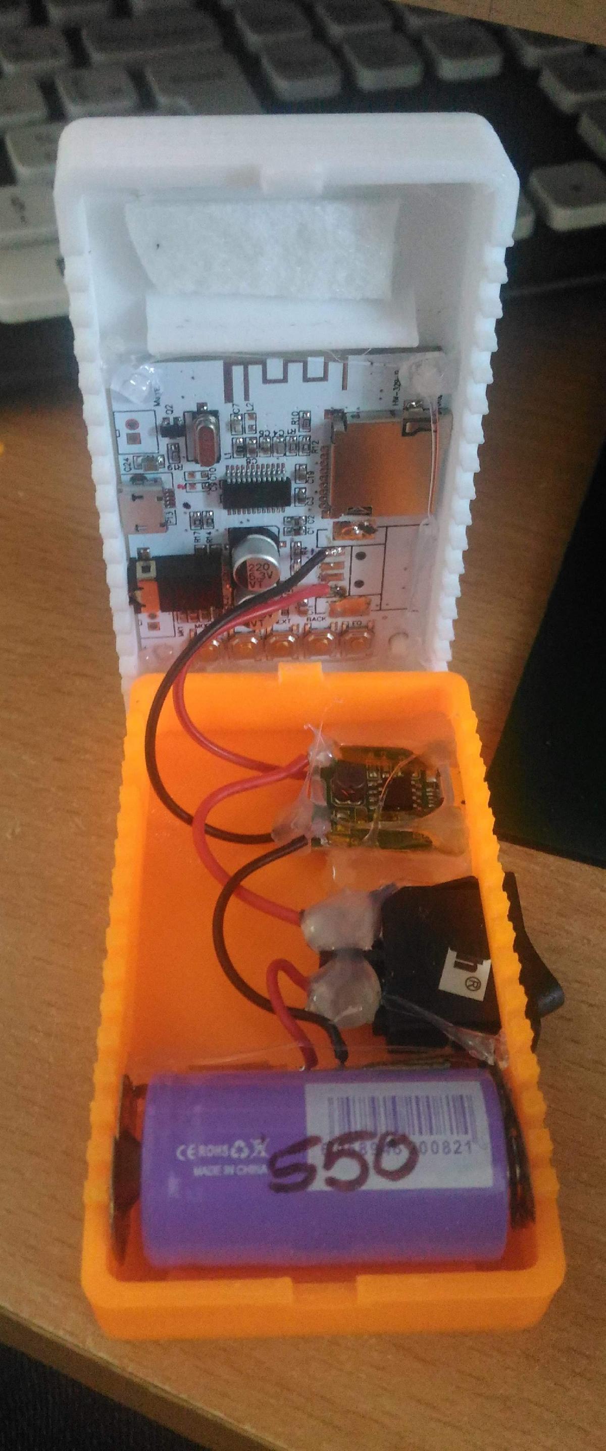 Capa de receptor de audio Bluetooth + alimentado por bateria