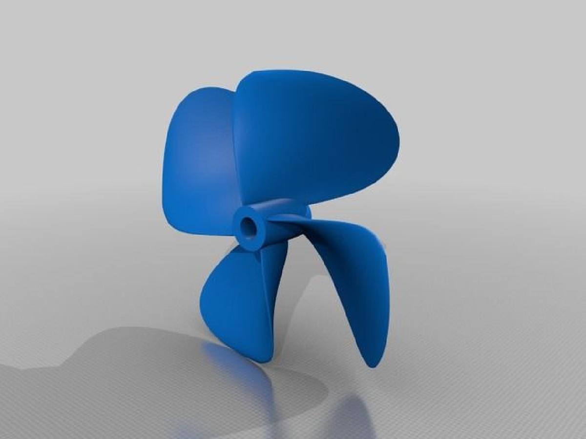 helice de barco personalizavel biblioteca nSpline() do OpenSCAD com demonstracoes
