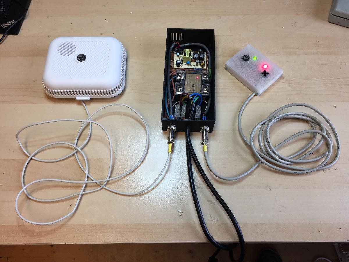 Alarme de fumaca com sistema de protecao contra incendio para impressoras 3D