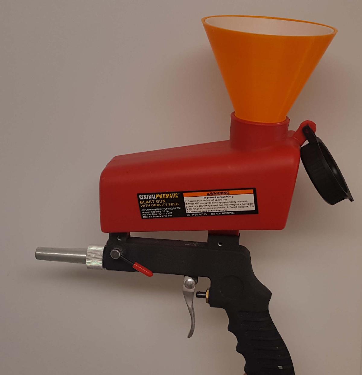 Funil e filtro de tela para pistola de jateamento Harbor Freight