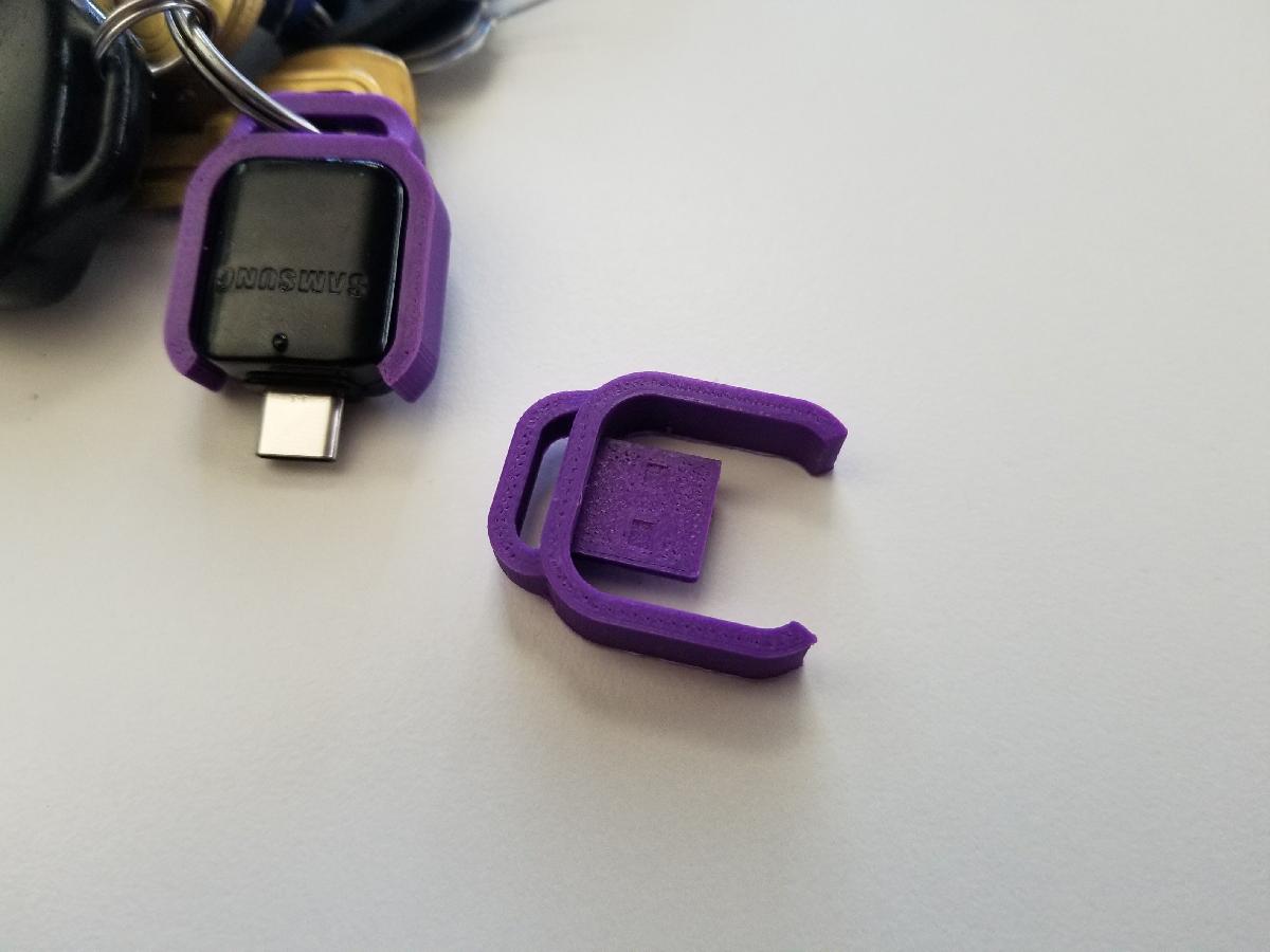 Suporte para chaveiro do adaptador OTG para Galaxy S8 (USB C para USB A)