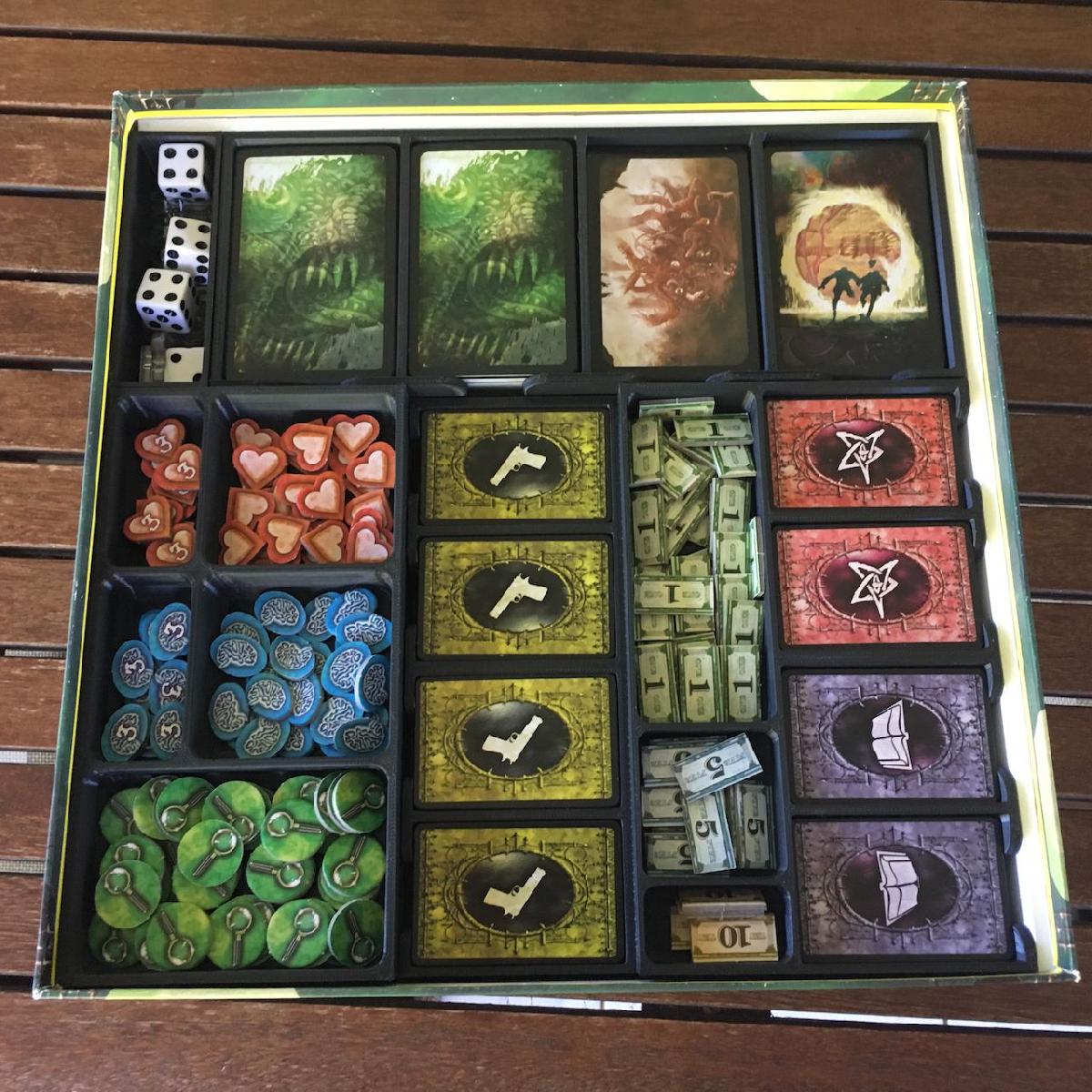 Inserto de configuracao de 1 minuto para o jogo de tabuleiro Arkham Horror (incluindo a expansao Dunwich)