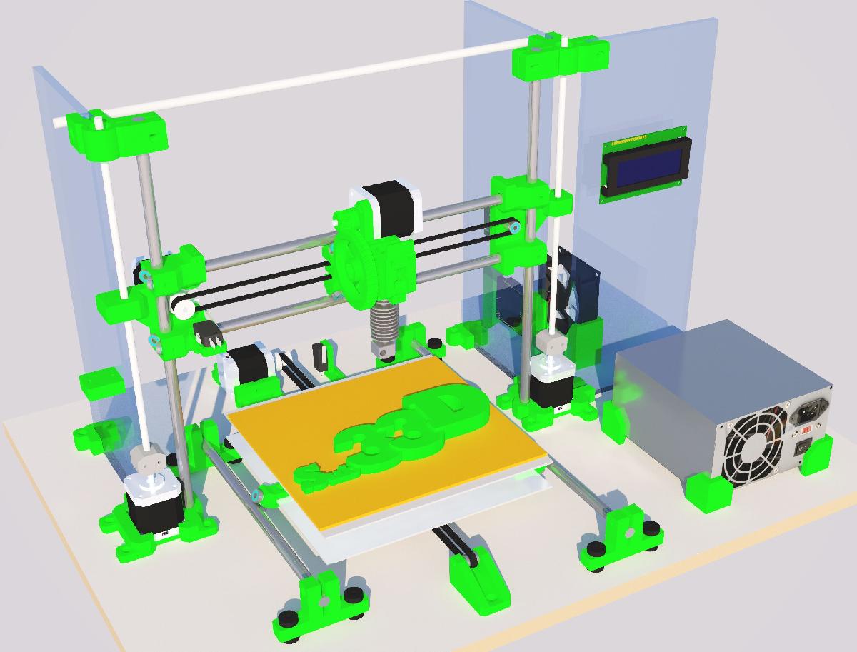Impressora 3D reciclada de lixo eletronico Sub33D v2.06 sub $100 AUD