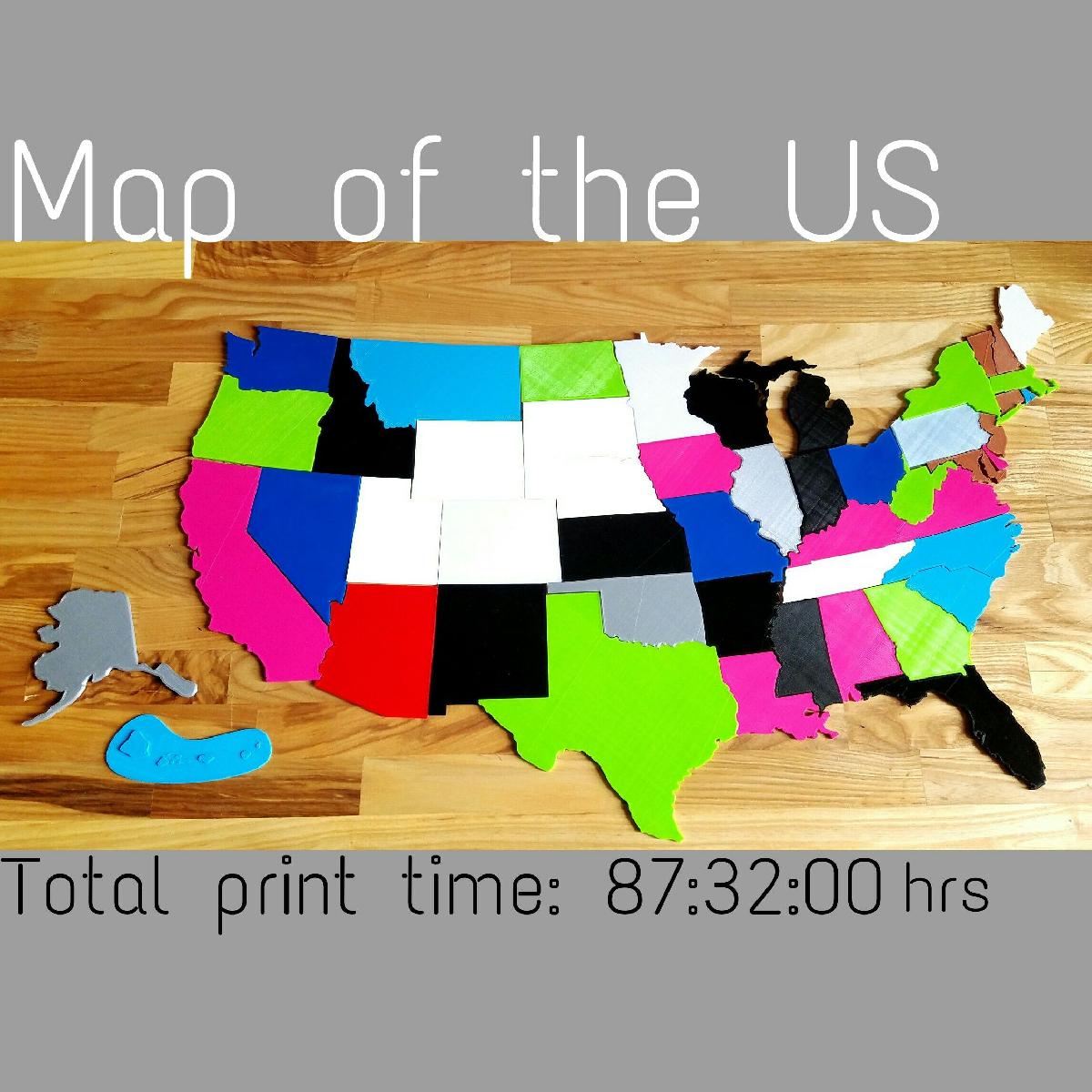 Quebra cabeca do Mapa dos Estados dos EUA