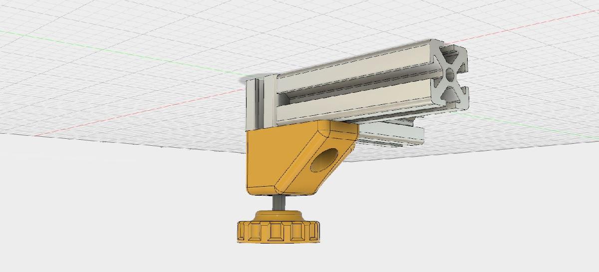 Pe e perna de impressora ajustaveis