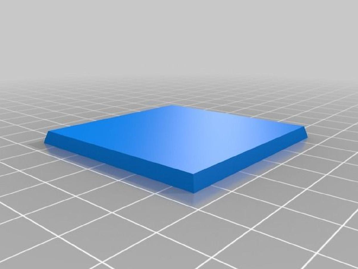 Colecao de bases de miniaturas de wargame quadradas e retangulares