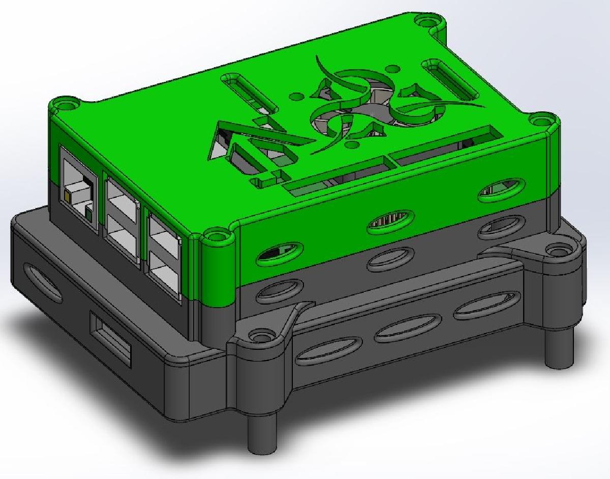 Caixa Jeedom para Raspberry e PiDrive com ventilador