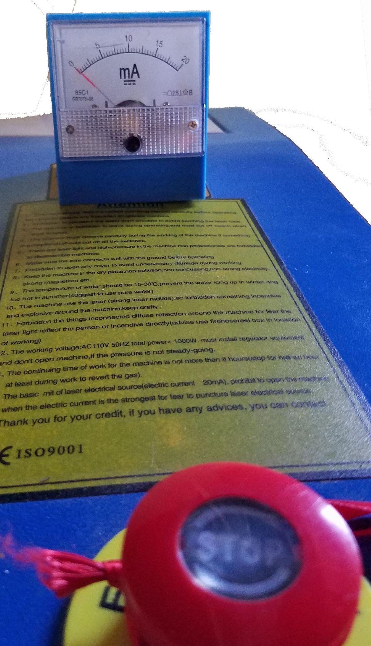 Medidor de Amperes para Laser de 50W