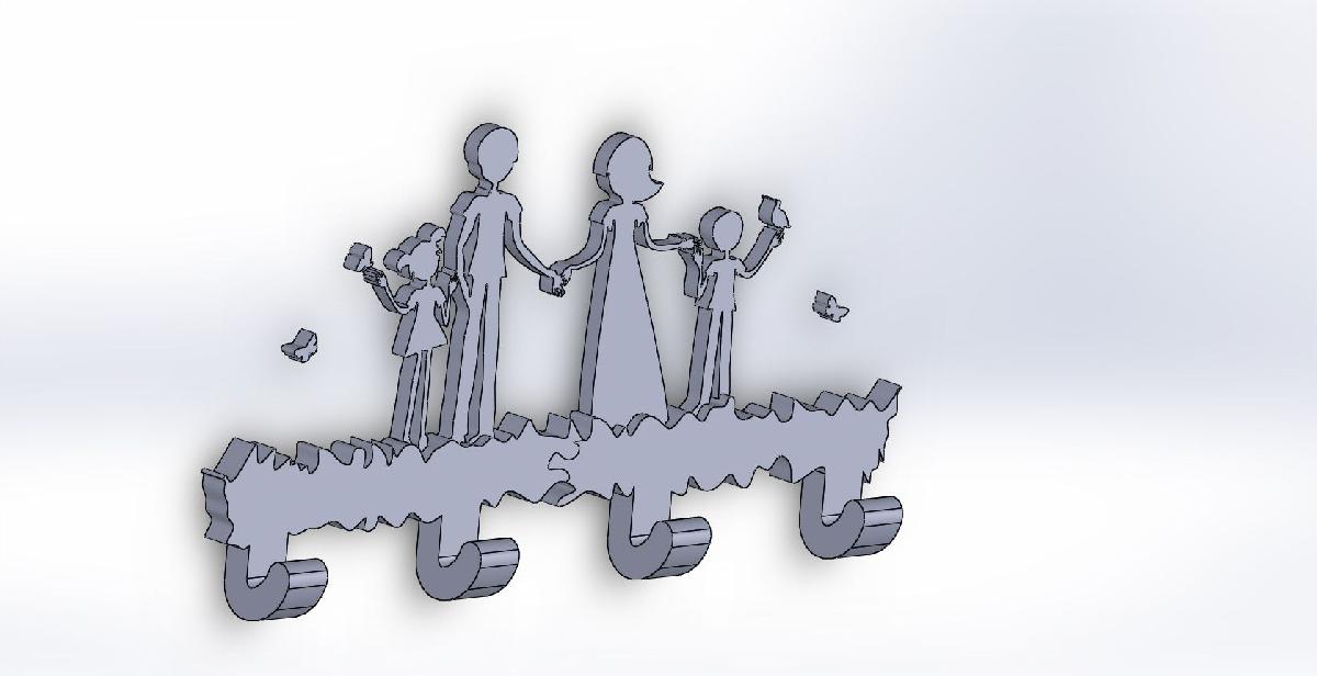 Suporte para toalhas de familia