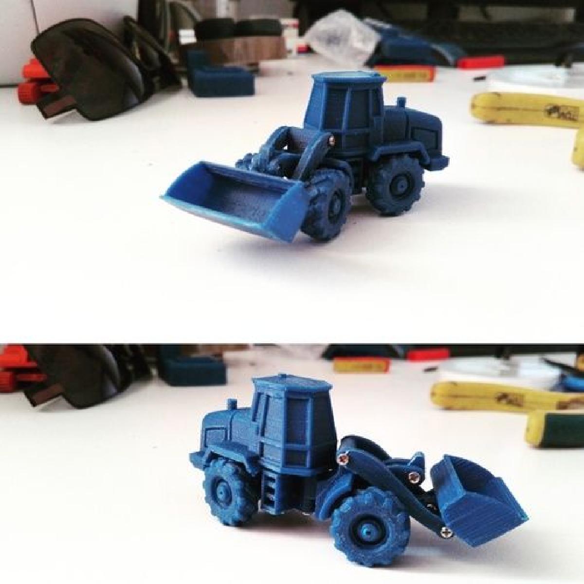 Facil de imprimir Carregador Frontal Generico (esc: 1:100 ou Escala HO)