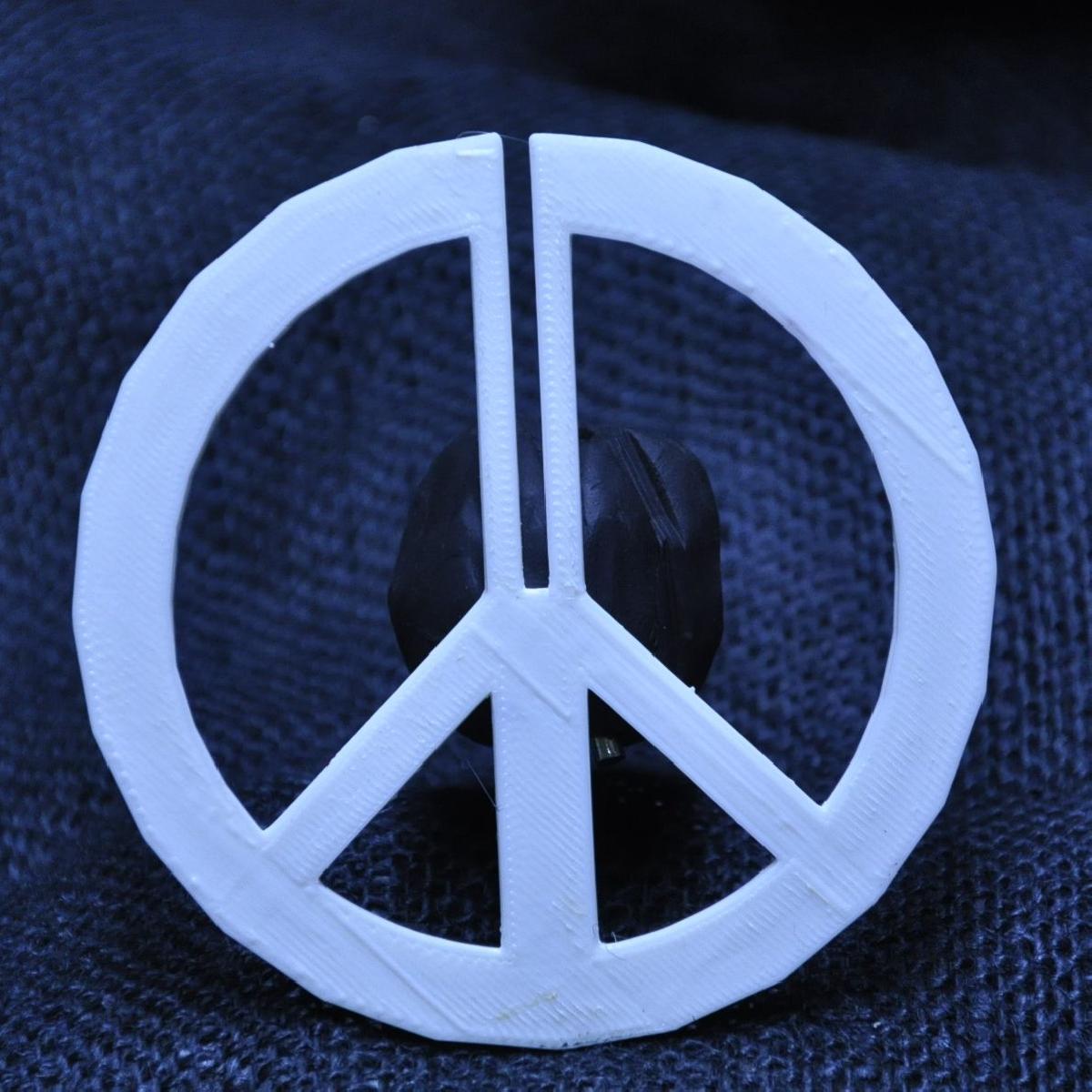 Enfeite de Arvore com Sinal de Paz