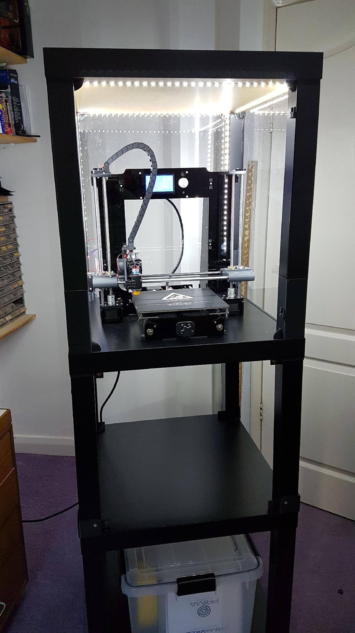 IKEA Lack Enclosure com alimentacao para tampa removivel