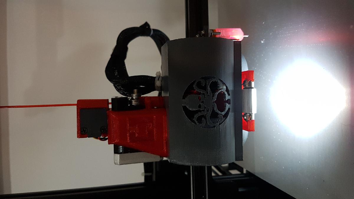 Suporte de Extrusora Direct Drive E3D V6 Creality CR10 Heavy Duty com sensor de filamento e capa de ventilador e luz   Altura total de 400mm