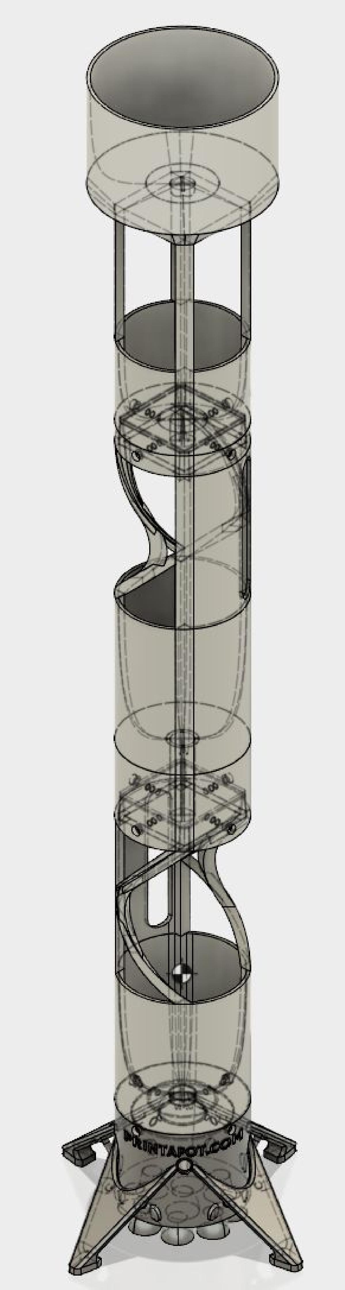 Plantador de Foguete Vertical   Falcon 9