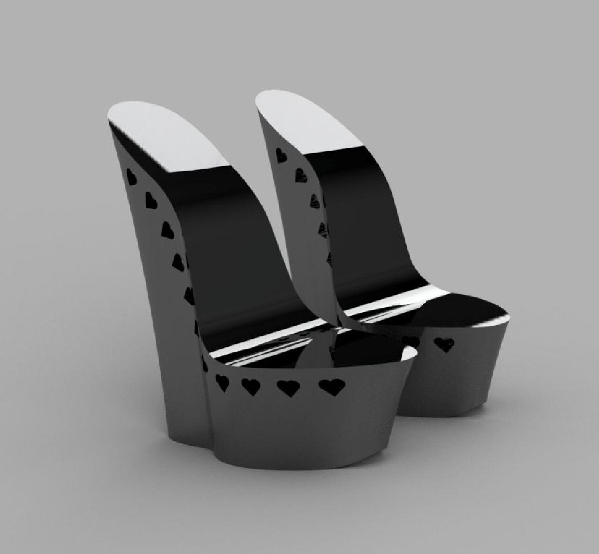 Wedges Altos em Coracao