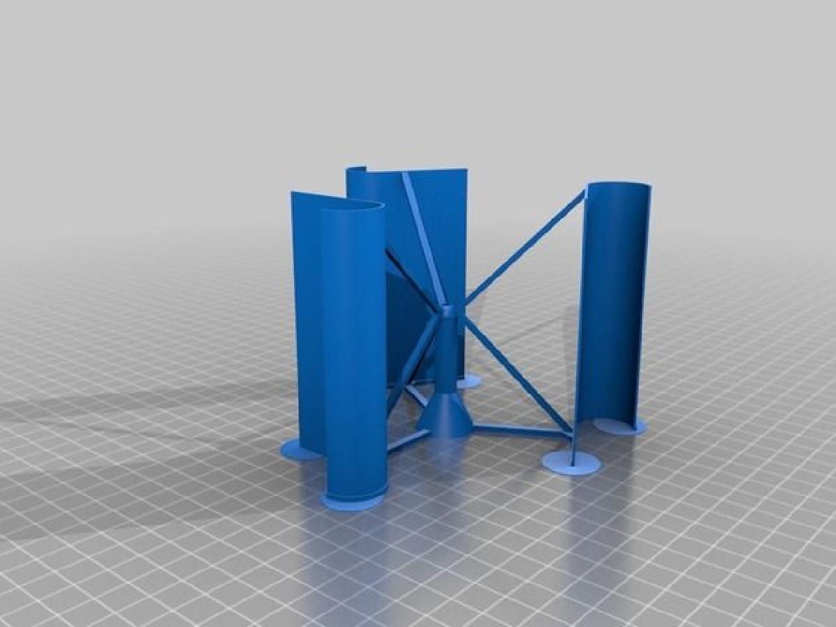 Moinho de vento vertical simples (VAWT)